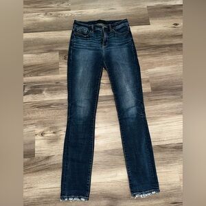 Buckle Black Dark Blue Women's skinny Jeans